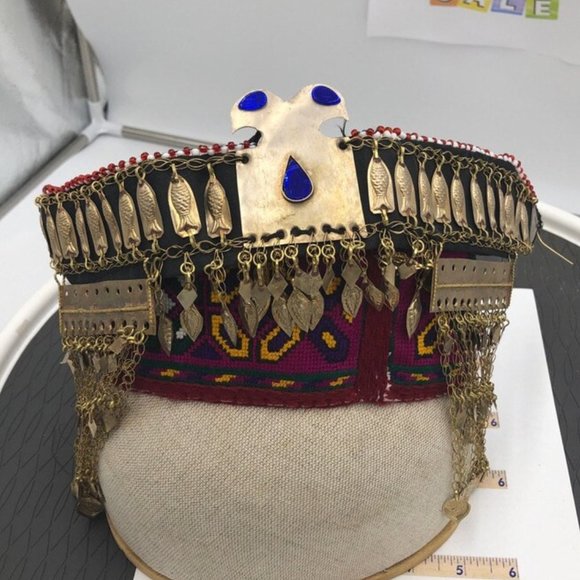 Turkmen Tribal Head Wear, Turkmen Headpiece, Matha Patti, Hair jewelry